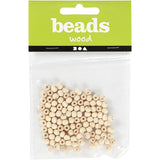 Houten kralen, 5 mm, 1,5 mm- 100 st