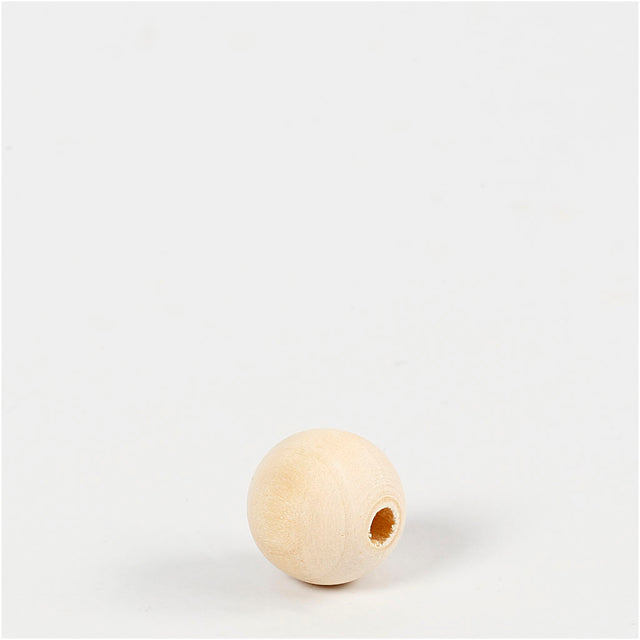 Wooden Bead, D: 15 mm, hole size 3 mm, china berry 