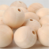 Wooden Bead, D: 20 mm, hole size 4 mm, china berry 