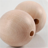 Wooden Bead, D: 35 mm, hole size 6 mm, china berry 