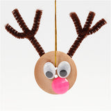 Houten knopen 2x35mm, 4 gaten - 10 st