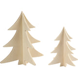 Christmas Trees, H: 13+18 cm, plywood 