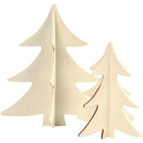 Kerstboom, H: 13+18 cm - 2 st