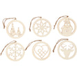 Christmas ornaments, D: 8 cm, thickness 0.3 cm, plywood 