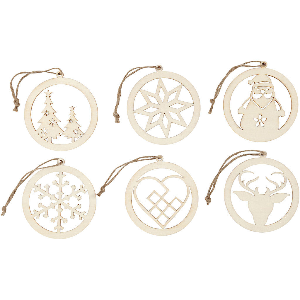 Kerst Ornamenten, 8 cm, 0,3 cm - 144 st