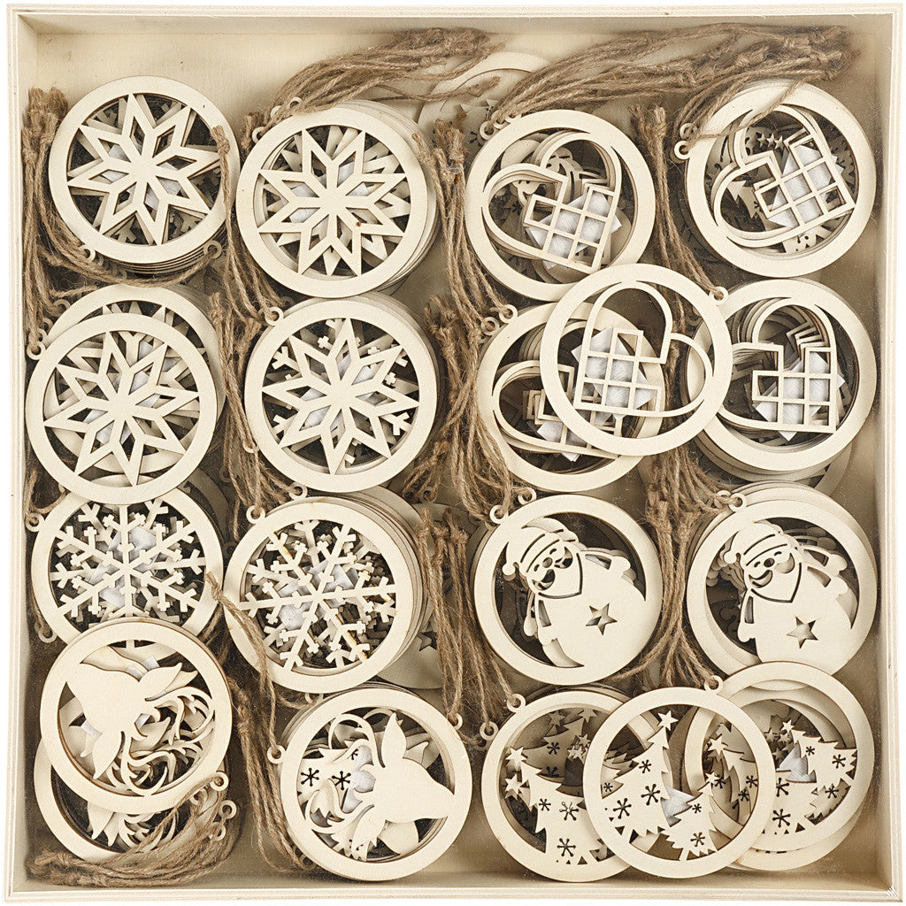 Kerst Ornamenten, 8 cm, 0,3 cm - 144 st