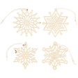 Ornaments, D: 7 cm, thickness 0.3 mm, plywood 