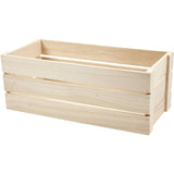 Houten Appel kist, H: 17 cm, 45x20 cm, paulownia - 1 st
