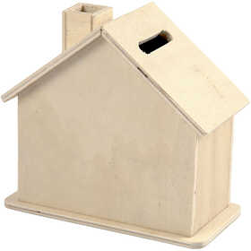 Spaarpot van triplex, 101x100x54mm - 1 st