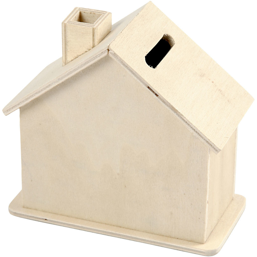 Spaarpot van triplex, 101x100x54mm - 1 st