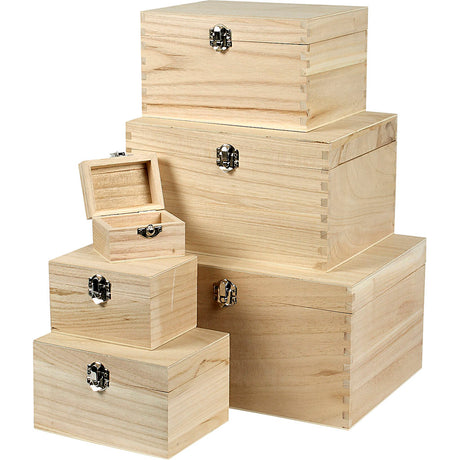 Box Set, paulownia, 6pcs [HOB