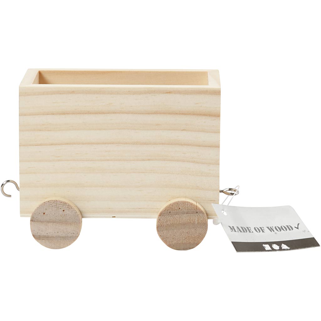 Treinwagon, H: 8 cm, L: 9,5 cm, B: 6,5 cm - 1 st