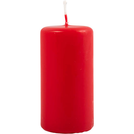 Candles, red, H: 100 mm, D: 50 mm 