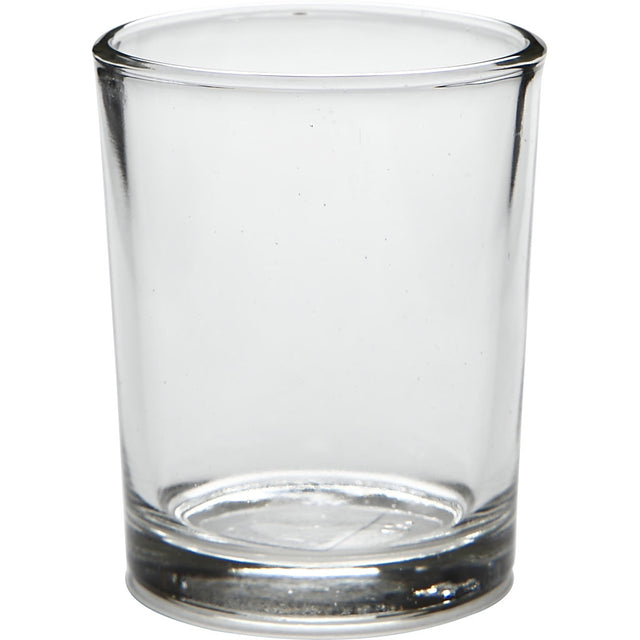 TeaLight holder in glass, H: 6,5 cm, D: 4,5 cm, 120 ml 