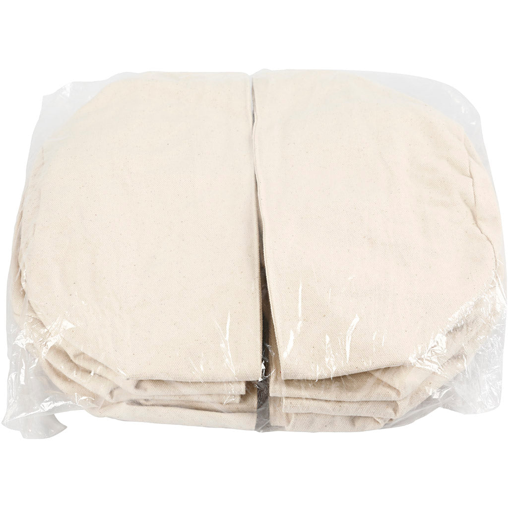 Stoffen manden, H: 14,5 cm, d 20 cm, 385 gr, licht naturel - 10 st