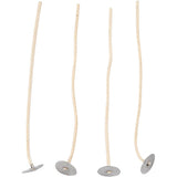 Gewaxt lont, L: 110 mm, dikte 2 mm - 10 st