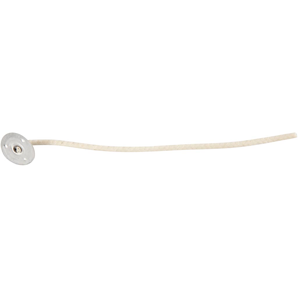 Gewaxt lont, L: 110 mm, dikte 2 mm - 10 st