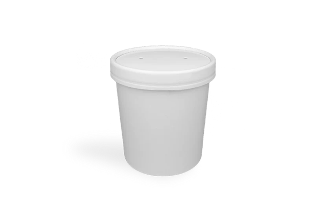 Deksel karton soepbeker 240-360ml Ø90 mm wit - 500 stuks