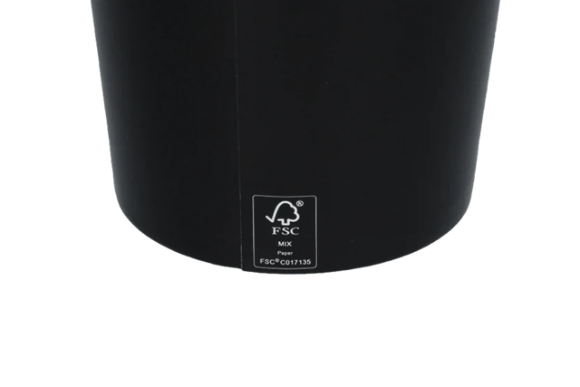 Milkshakebeker karton groot 560ml Ø90 mm 20oz zwart FSC®Mix - 500 stuks