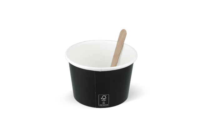 Ijsbeker karton 240ml Ø90 mm 8oz FSC®Mix zwart - 1.000 stuks