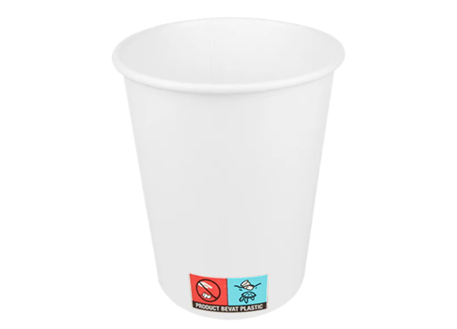 Koffiebeker 230cc 8oz Ø80 mm karton wit - 1.000 stuks
