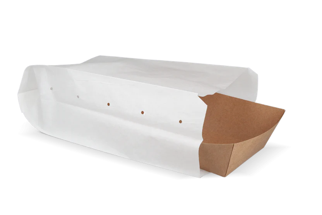 Snackzakken geperforeerd papier - 2 pond 160x100x310 mm wit 45gr - 1.100 stuks