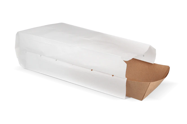 Snackzakken geperforeerd papier - 3 pond 160x100x360 mm wit 45gr - 1.000 stuks