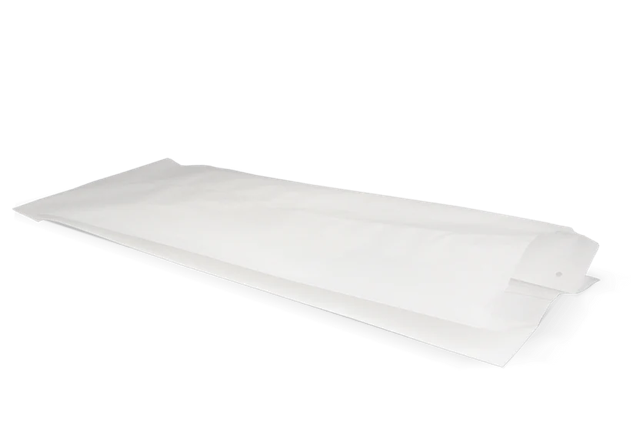Snackzakken geperforeerd papier - 3 pond 160x100x360 mm wit 45gr - 1.000 stuks