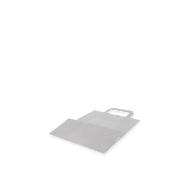 Draagtassen Papier 220x100x280 mm Wit - 250 stuks