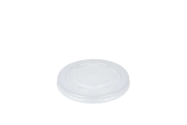Lid plastic Milkshake cup flat with cross Ø90 mm 