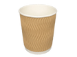 Coffee Cup 230cc 8oz Ø80 mm Ripple Kraft 
