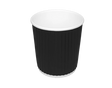 Coffee Cup 120cc 4oz Ø63 mm Ripple Black 