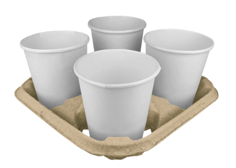 Carrier tray for 4 cups Recycled Carton 