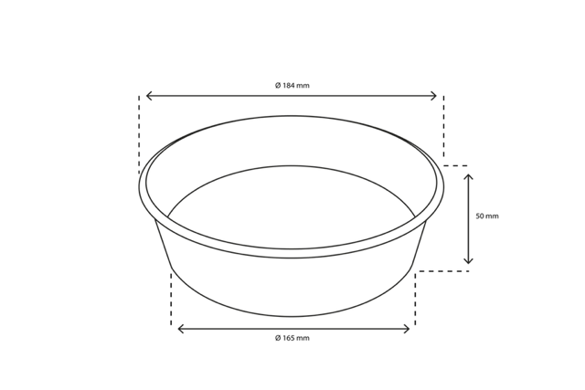 Salade Poke Bowl 900ml 30oz Ø184x50 mm wit - 300 stuks