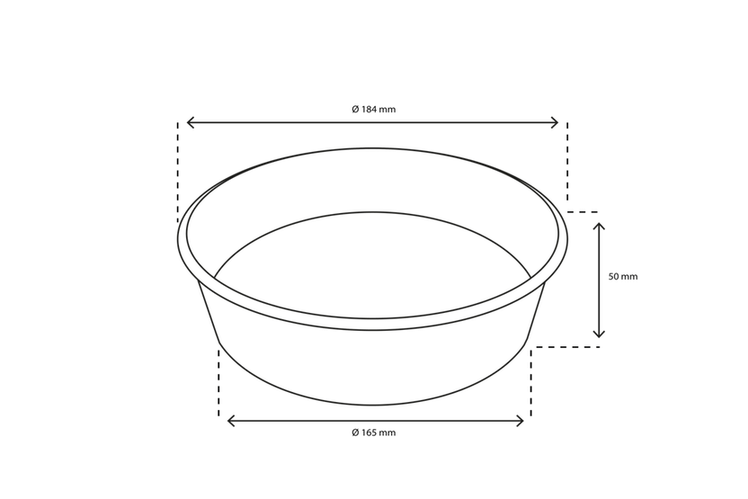 Salade Poke Bowl 900ml 30oz Ø184x50 mm kraft - 300 stuks