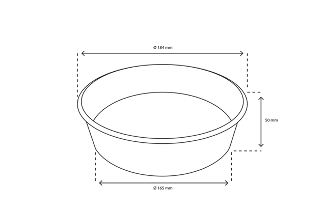 Salade Poke Bowl 900ml 30oz Ø184x50 mm kraft - 300 stuks