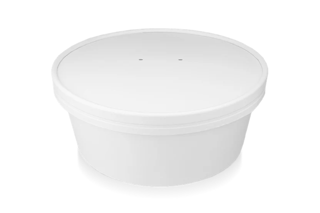 Deksel Salade Poke Bowl 900-1300ml Ø184 mm wit - 150 stuks