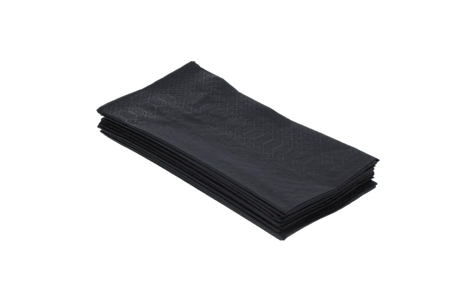 Napkin 2 ply Paper 1/8 Fold 400x400 mm Black 