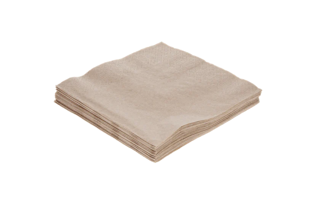 Napkin 2 ply Paper 1/4 Fold 330x330 mm kraft 