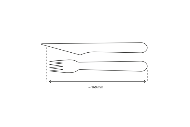 Houten bestekset 3/1 mes + vork + servet - 250 stuks