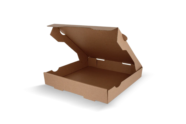 Pizzadozen 240x40x240 mm kraft bruin - 100 stuks
