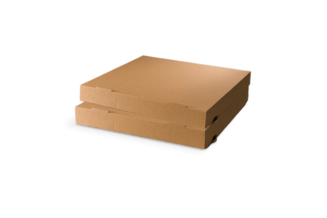 Pizzadozen 240x40x240 mm kraft bruin - 100 stuks