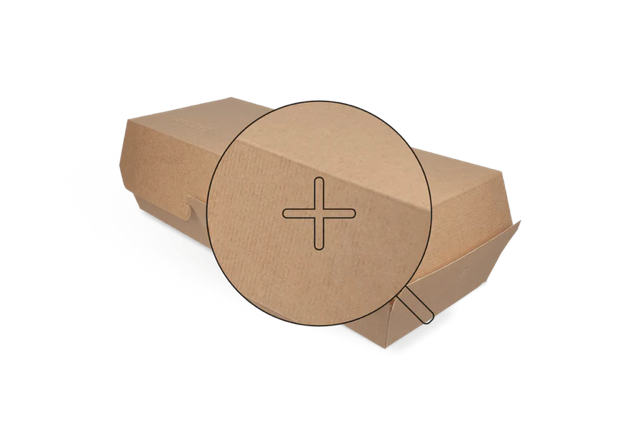 Panini/baguette box 265x122x70 mm FSC®Mix karton - 300 stuks