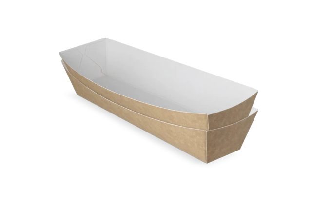 Frikandelbakjes A16 kraft/wit - 400 stuks