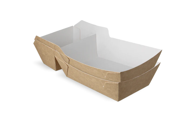 Frietbakjes A22 - A9+1 kraft/wit - 400 stuks