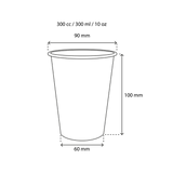 Koffiebeker karton 300cc 10oz Ø90 mm gestreept - 1.000 stuks