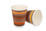Koffiebeker karton 300cc 10oz Ø90 mm gestreept - 1.000 stuks