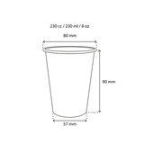 Koffiebeker karton 230cc 8oz Ø80 mm gestreept - 1.000 stuks