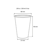 Koffiebeker karton 230cc 8oz Ø80 mm gestreept - 1.000 stuks