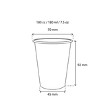 Koffiebeker karton 180cc 7.5oz Ø70 mm gestreept - 2.500 stuks